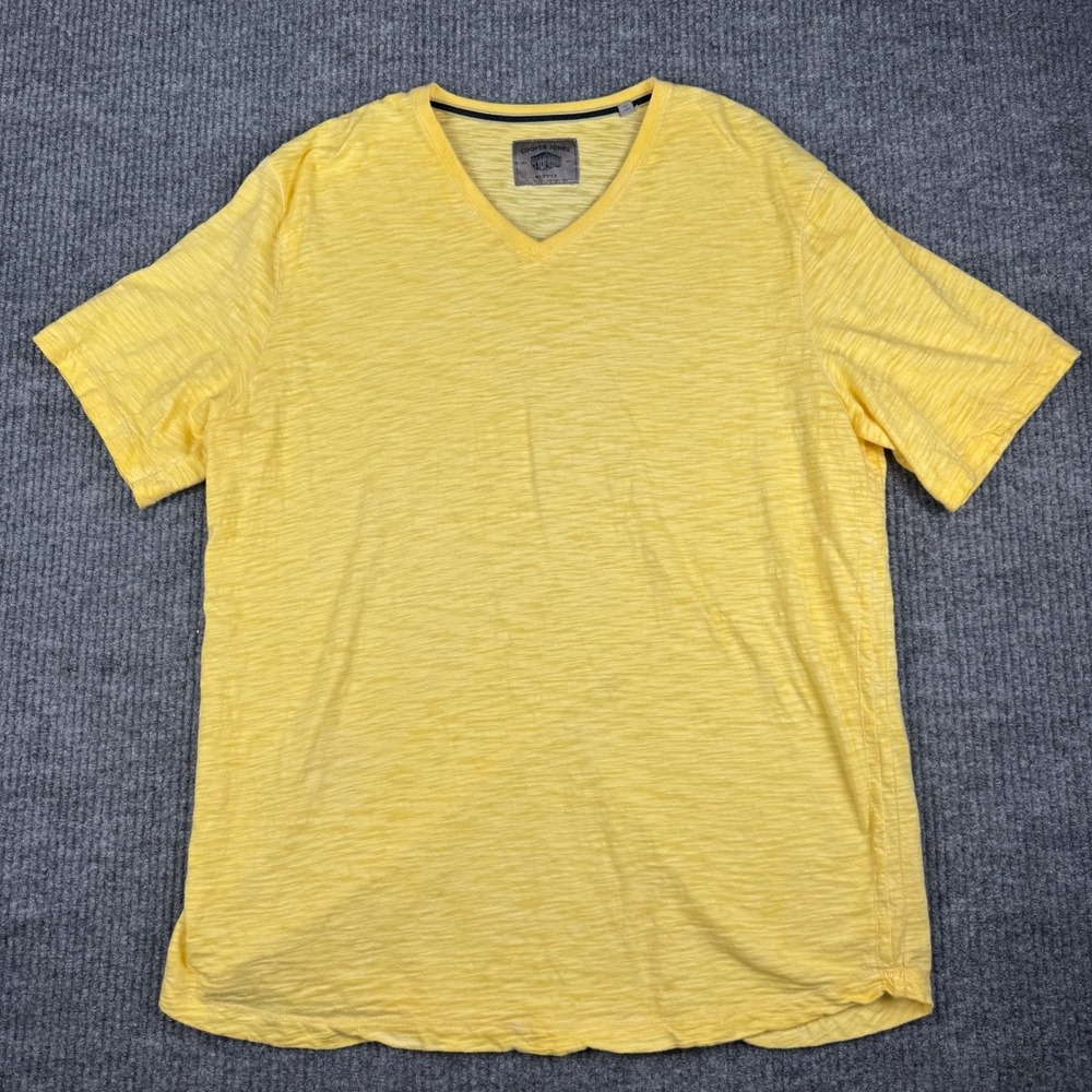 Cooper Jones Supply T Shirt Mens XXL Semi Sheer Slub Cotton Marled V Neck Tee